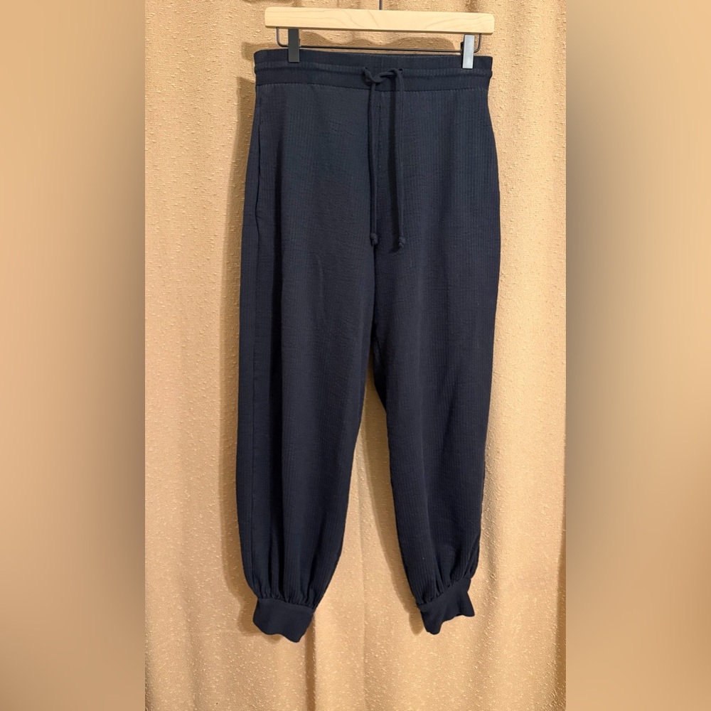 Free People Intimately Dark Navy Ribbed Sweat Pants size Small